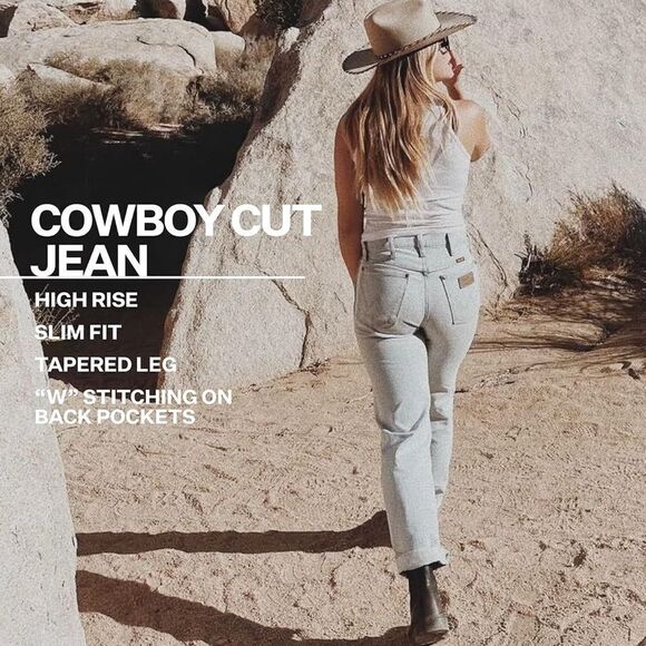 Wrangler Women's Cowboy Cut High Rise Slim Fit Tapered Leg Jeans NEW SZ 0 X 30 - Picture 7 of 7